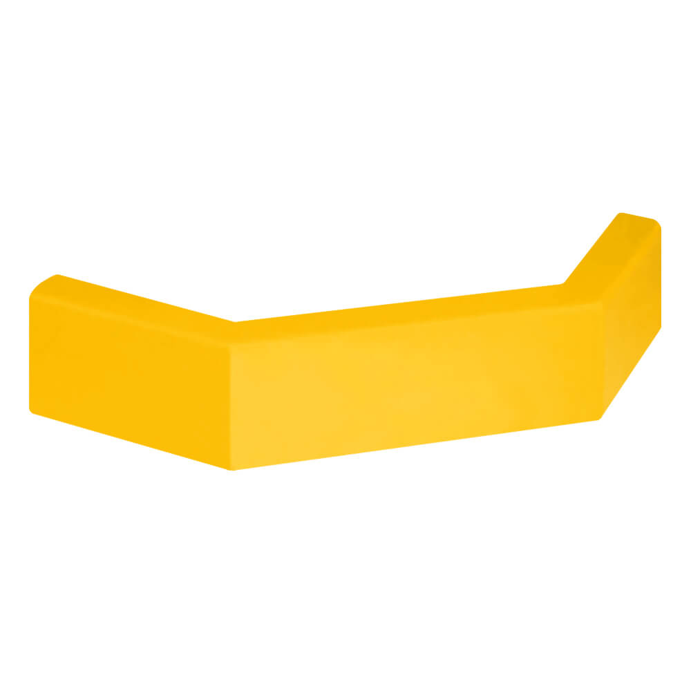 Rammschutz-Eckplanke, Außen-Eckstück, gelb, Stahl, kunststoffbeschichtet,  C-Profil