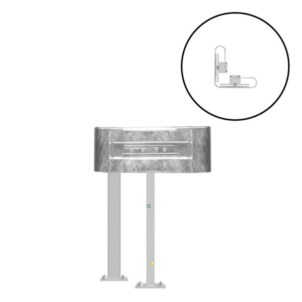 Außenwinkel-Komplett-Bausatz M100-1SP, 77 cm Seitenlänge, Aufschrauben, Stahl, Profil B