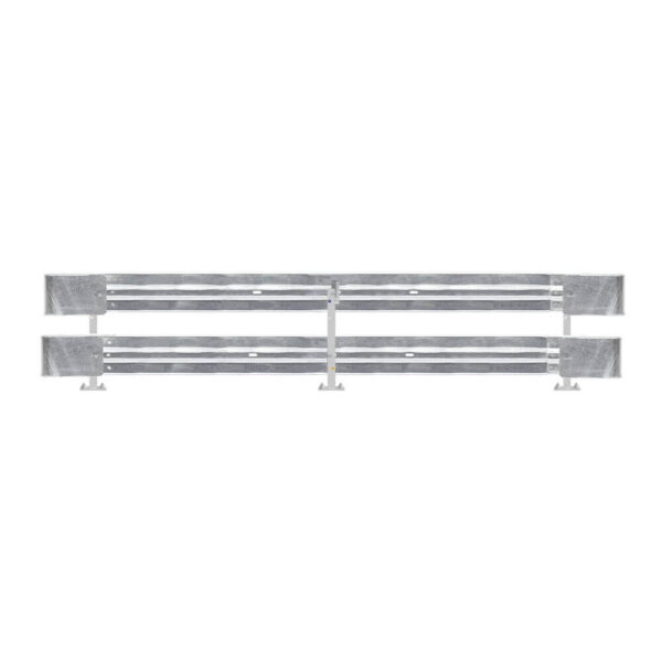 Leitplanken Komplett-Bausatz M75-2SP, 4,8 m, zum Aufschrauben, Stahl, Profil B