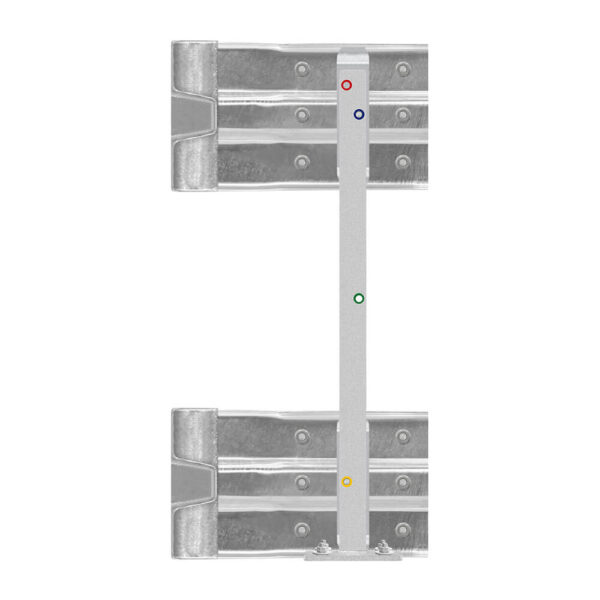 Leitplanken Verlängerungs-Bausatz Außen-Eckstück M100-2SP, Aufschrauben, Stahl, Profil B