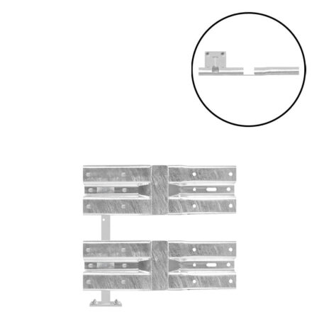 Leitplanken Verlängerungs-Bausatz Knickplanke M75-2SP, Aufschrauben, Stahl, Profil B