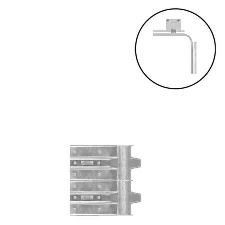 Leitplanken Verlängerungs-Bausatz Innen-Eckstück M50-2SP, Aufschrauben, Stahl, Profil B