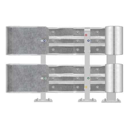 Außenwinkel-Komplett-Bausatz M75-2SP, 127 cm Seitenlänge, Aufschrauben, Stahl, Profil B