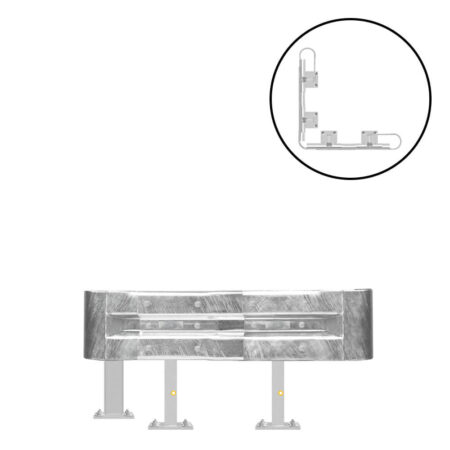 Außenwinkel-Komplett-Bausatz M50-1SP, 127 cm Seitenlänge, Aufschrauben, Stahl, Profil B