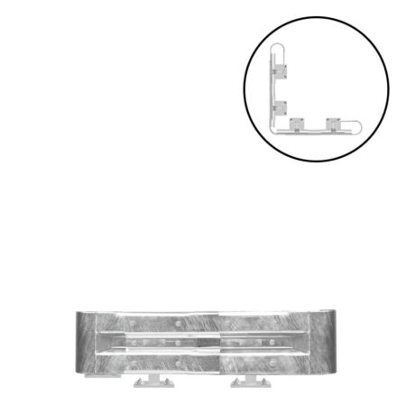 Außenwinkel-Komplett-Bausatz M25-1SP, 127 cm Seitenlänge, Aufschrauben, Stahl, Profil B