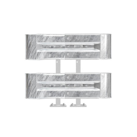 Kürzester Leitplanken-Komplett-Bausatz, M75-2SP, 105 cm, zum Aufschrauben, Stahl, Profil B