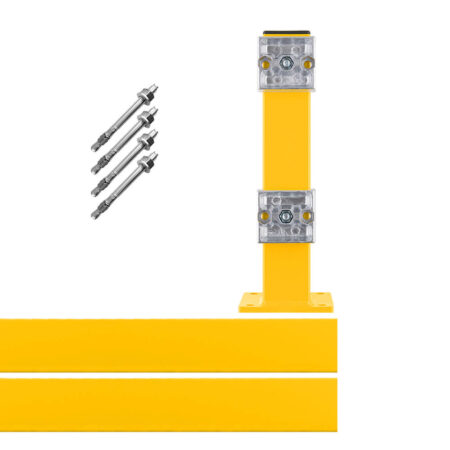 Rammschutz-Planken Verlängerungs-Bausatz, 1,5 Meter Länge, gelb, Stahl, C-Profil