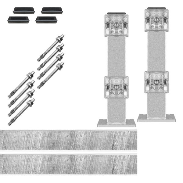 Rammschutz-Planken Komplett-Bausatz, 1,5 Meter Länge, verzinkt, Stahl, C-Profil