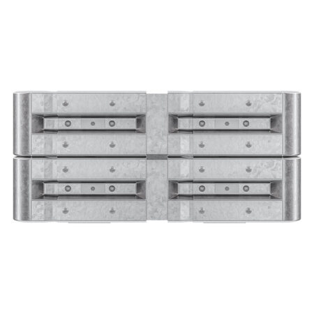 4-seitiger Säulenschutz-Komplett-Bausatz M50-2SP, außen 138 cm, innen 88 cm, Stahl, Profil B