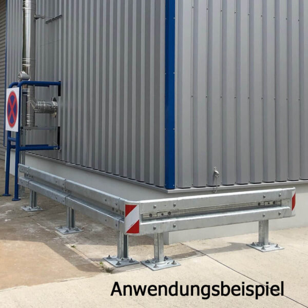 Außenwinkel 90 Grad, für Stahlleitplanken mit Profil B, 52 cm Schenkellänge