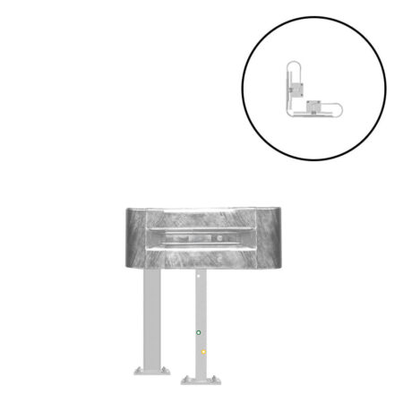 Außenwinkel-Komplett-Bausatz M75-1SP, 77 cm Seitenlänge, Aufschrauben, Stahl, Profil B