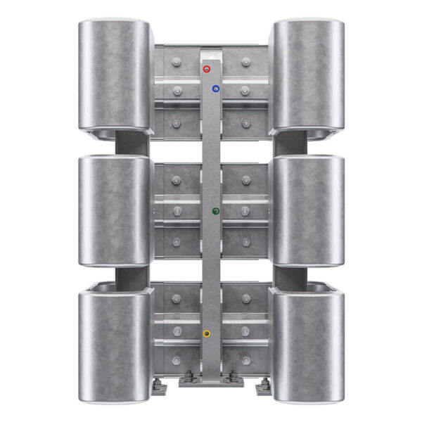 3-seitiger Säulenschutz-Komplett-Bausatz M100-3SP, außen 74x77 cm, innen 25x51 cm, Stahl, Profil B