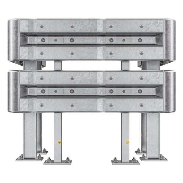 3-seitiger Säulenschutz-Komplett-Bausatz M100-2SP, außen 124x127cm, innen 75x101cm, Profil B