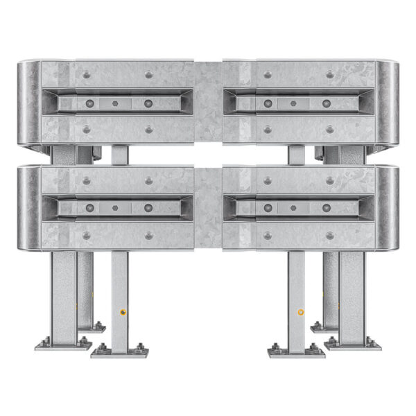 3-seitiger Säulenschutz-Komplett-Bausatz M100-2SP, außen 138x141cm, innen 88x115cm, Profil B