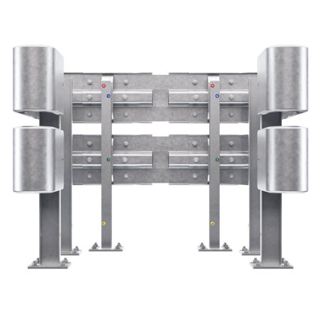 3-seitiger Säulenschutz-Komplett-Bausatz M100-2SP, außen 138x141cm, innen 88x115cm, Profil B