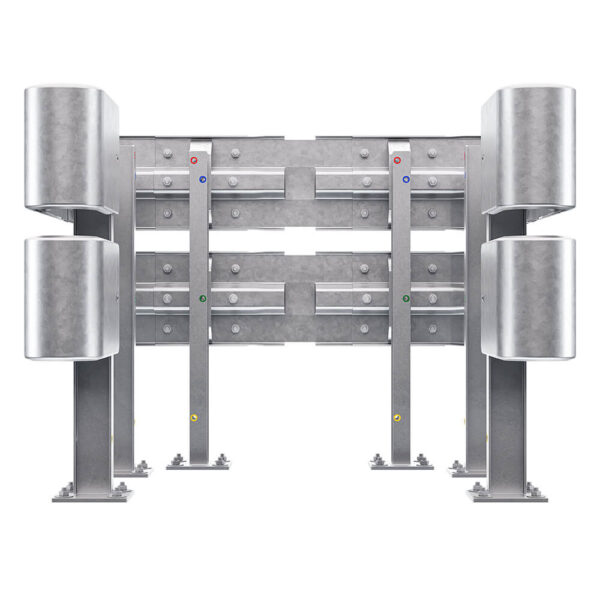 3-seitiger Säulenschutz-Komplett-Bausatz M100-2SP, außen 138x141cm, innen 88x115cm, Profil B