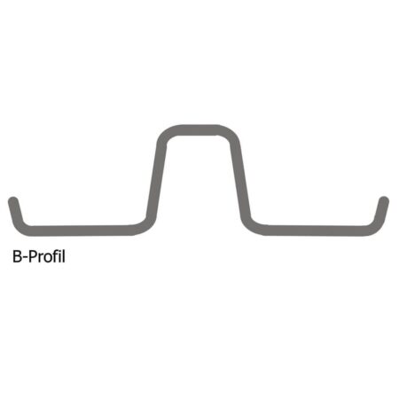 Leitplanke aus Stahl, 4,30 m Länge, mit Profil B nach RAL-RG 620 Standard