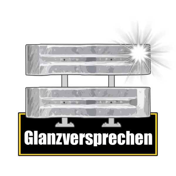 Leitplanken Verlängerungs-Bausatz M25-1SP, 2 m, zum Aufschrauben, Stahl, Profil B