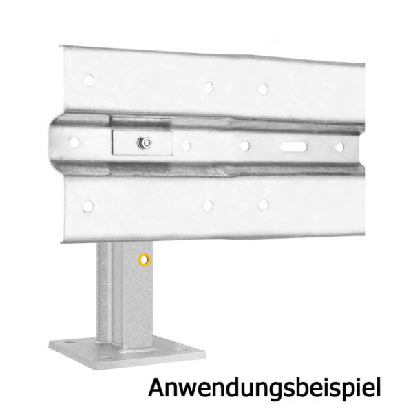 Leitplanken Verlängerungs-Bausatz M50-1SP, 4 m, zum Aufschrauben, Stahl, Profil B