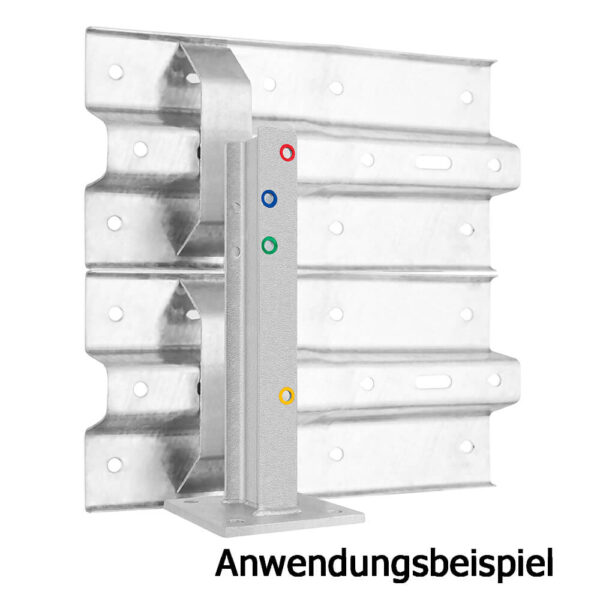 Leitplanken Komplett-Bausatz M50-2SP, 4,8 m, zum Aufschrauben, Stahl, Profil B