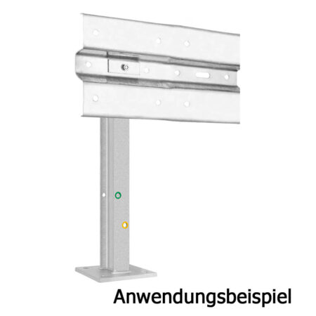 Leitplanken Verlängerungs-Bausatz M75-1SP, 4 m, zum Aufschrauben, Stahl, Profil B