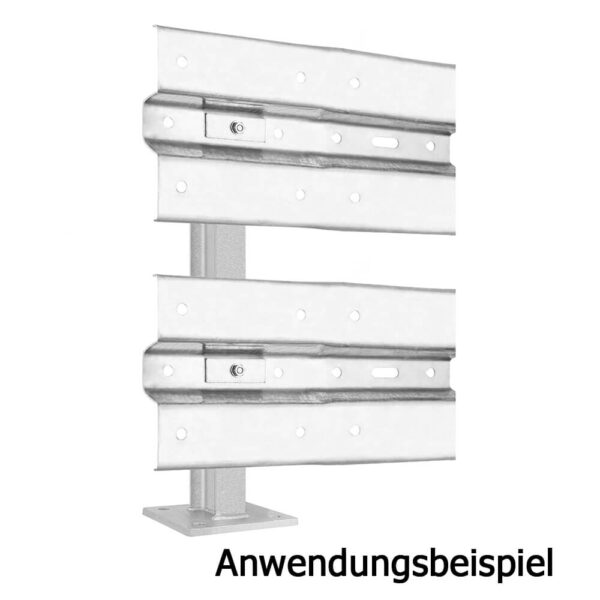 Leitplanken Komplett-Bausatz M75-2SP, 4,8 m, zum Aufschrauben, Stahl, Profil B