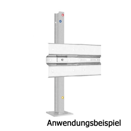 Leitplanken Verlängerungs-Bausatz M100-1SP, 2 m, zum Aufschrauben, Stahl, Profil B