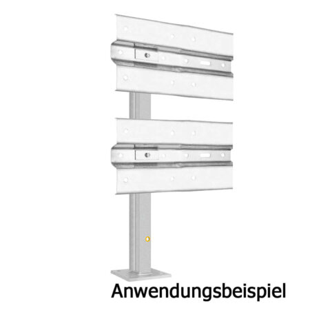 Leitplanken Komplett-Bausatz M100-2SP, 2,13 m, zum Aufschrauben, Stahl, Profil B