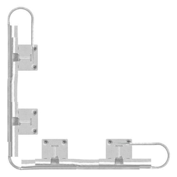 Außenwinkel-Komplett-Bausatz M100-3SP, 127cm Seitenlänge, Aufschrauben, Stahl, Profil B