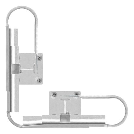 Außenwinkel-Komplett-Bausatz M75-1SP, 77 cm Seitenlänge, Aufschrauben, Stahl, Profil B