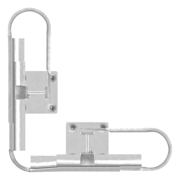 Außenwinkel-Komplett-Bausatz M50-2SP, 77 cm Seitenlänge, Aufschrauben, Stahl, Profil B